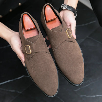 2024 New High Quality Handmade Oxford Dress Shoes Footwear Wedding Formal Italian Shoes Hot Social Office Pointed Suede Loafers