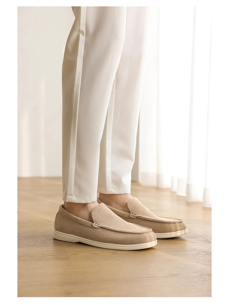 Men's Casual Shoes Cow Suede Genuine Leather Men Classic British Style Loafers Moccasins Mens Light Comfortable Driving Flats