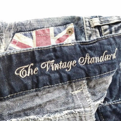 Gothic Union Jack Shorts Y2K Women Sweetheart Harajuku Letter Embroidery Retro Blue Baggy Shorts High Waist Slim Fit Mini Skirt