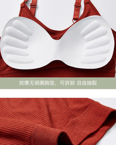 Women Seamless Bra Beautiful Back Sport Underwear Elastic Fitness Crop Top Yoga Vest Breathable Athletic BrassiereCasul Wear