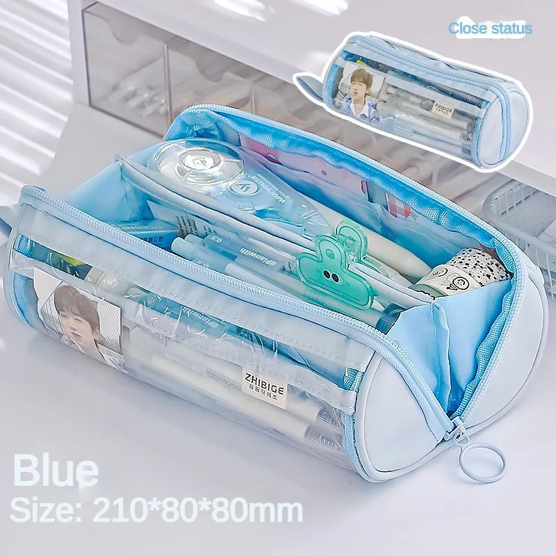 Transparent Pencil Case Creative Simple and Multifunctional Primary and Secondary School Student Stationery Pencil Case