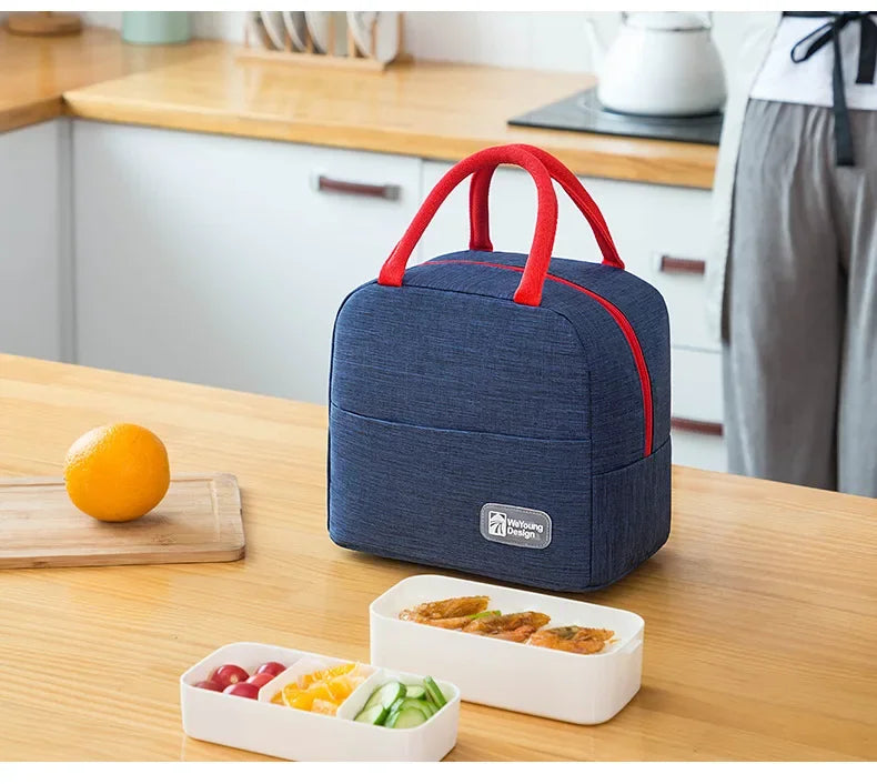 Functional Pattern Cooler Lunch Box Portable Insulated Canvas Lunch Bag Thermal Food Picnic Lunch Bags For Women Kids