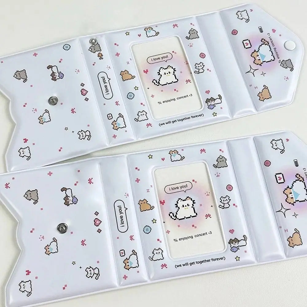 Kpop Photocard Binder Photo Card Holder 3 Inch Card Sleeves Idol ID Cards Collector Kawaii 32pcs card Capacity