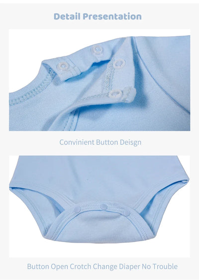 INSULAR Baby Cotton Rompers Infant Soft Jumpsuit Newborn Comfortable Bodysuits Kids Triangle Climbing Clothes Short Long Sleeves