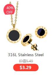 3pcs Trendy Stainless Steel Roman Digital Wafer Earrings Necklace Set for Women Black White Shells Party Jewelry