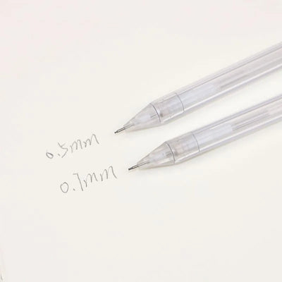Mixed Loading 0.5&0.7mm Mechanical Pencil White Simple Automatic Pen for Students School Supplies Office Accessories Stationery