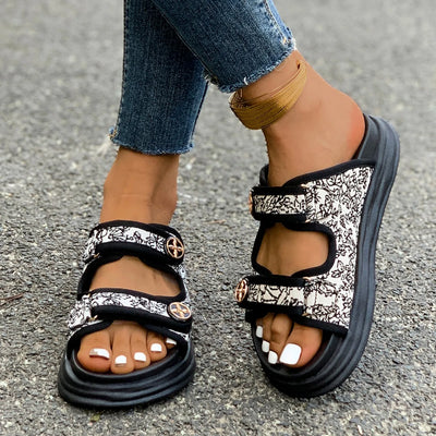 New Women Casual Roman Designer Platform Sandals Flats Summer Outdoor Shoes Beach Comfortable Sandals 2024 Trend Shoes for Women