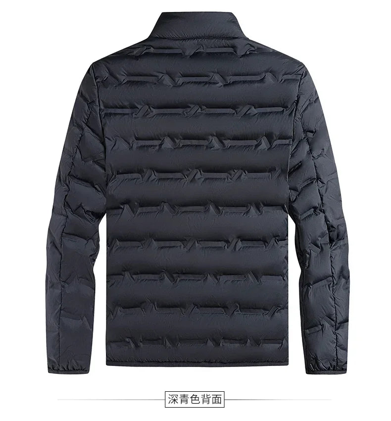 Men Windproof Puffer Jackets Stand Collar Casual Warm Down Coats Male Winter White Down Jacket