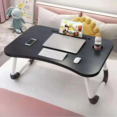 Foldable Learning Desk Convenient Computer Desk Installation Free Small Desk Anti Slip Desk Multifunctional Bed Storage Desk