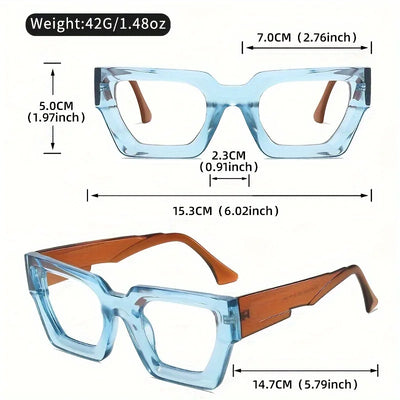 Y2K Oversized Clear Lens Glasses with Leopard Print Frame, Blue Light Blocking, Fashionable Accessory for Casual Attire