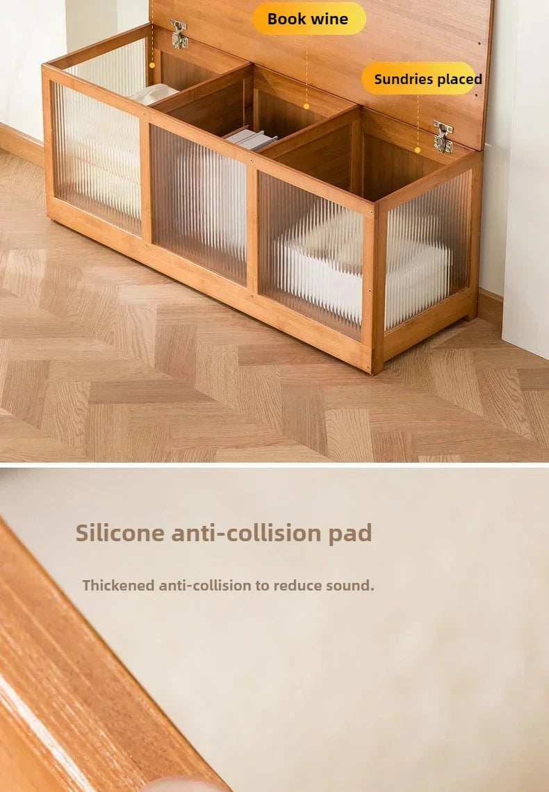 Multi-functional Bay Window Storage Cabinet Bedroom Balcony Low Cabinet Flip Long Tatami Storage Furniture Versatile Organizer