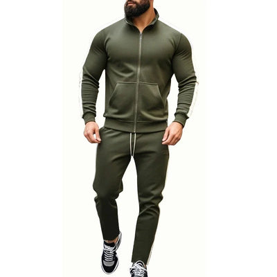 Casual Tracksuits Mens Autumn Fashion Side Striped Jackets And Pants Two Piece Sets For Men Sports Fitness Sweatsuits Streetwear