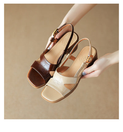 2023 Women S Sandals PU Leather Open Toe Ladies Beach Shoes Summer Sexy Sandals Buckle Strap Flip Women's Sandals