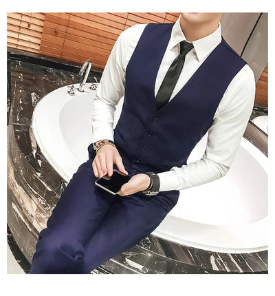 M-5XL Plus Size Men's Slim Fit Mens Suit Vest Casual Suit Vest Man Formal Businss Vests Male Waistcoat Gilet Homme XXXXXL