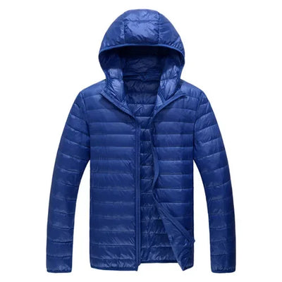 2024 Fall And Winter New Collar Lightweith Warm Down Jacket Royal Blue Black Gray Green Male Down-Filled Coat  Large Size Does N