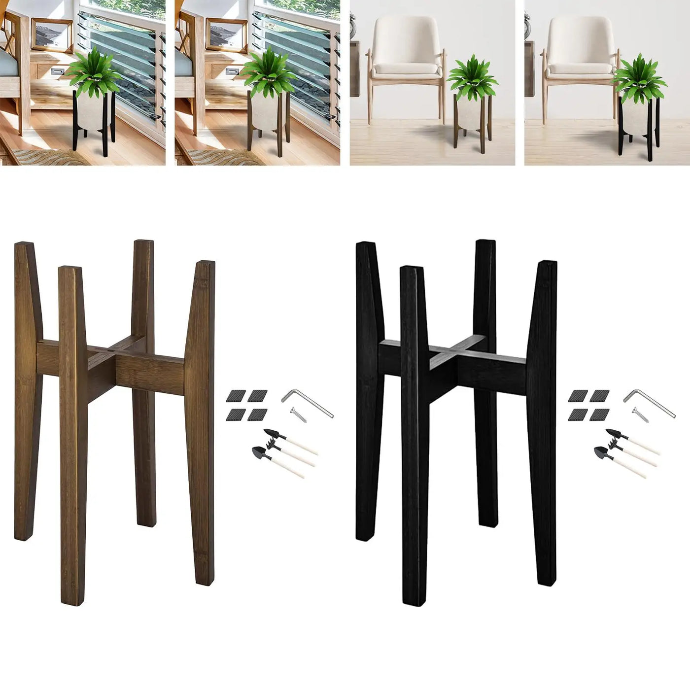 Plant Stand Solid Wood Item Stand Home Decor Flower Pot Stand,Heavy Duty,Holder Rack for Balcony Home Indoor Outdoor
