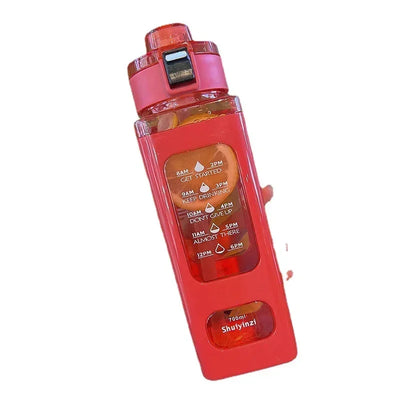 700ml Sports Water Bottle Portable Sippy Cup Suitable for Outdoor Sports Cycling Straw Water Cup Plastic Travel Tea Juice Cup