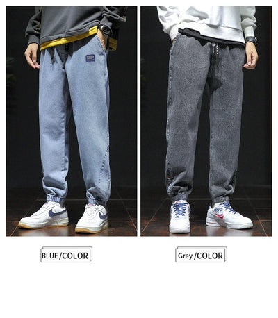 New Style Spring Summer Black Blue Cargo Jeans Men Streetwear Denim Jogger Pants Male Baggy Harem Jean Trousers Large Size M-8XL