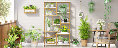 Bookshelf Industrial 5 Tier Etagere Bookcase, Freestanding Tall Bookshelves Display Shelf Storage Organizer