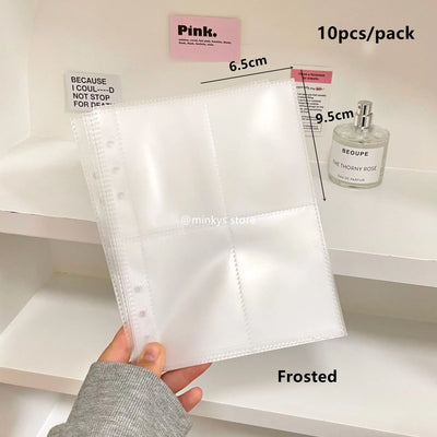MINKYS 10PCS/Pack Butterfly Little Puppy Kpop Photocard A5 Binder Sleeves Idol Photo Card Holder Photocards Album Storage Bag