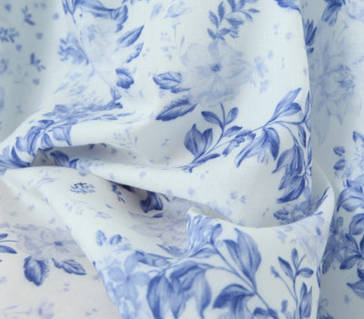 2023 Sexy Ruched Chest Blue White Flower Print Corset Style Sling Dress Cross Lacing up Bandage Back Hem Slit A-Lined Midi Robe