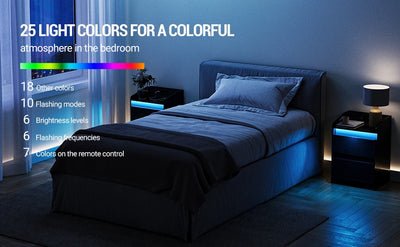 Bedside Table with 2 Drawers, Side Table, Stylish and Versatile, Ideal for Living Room and Bedroom