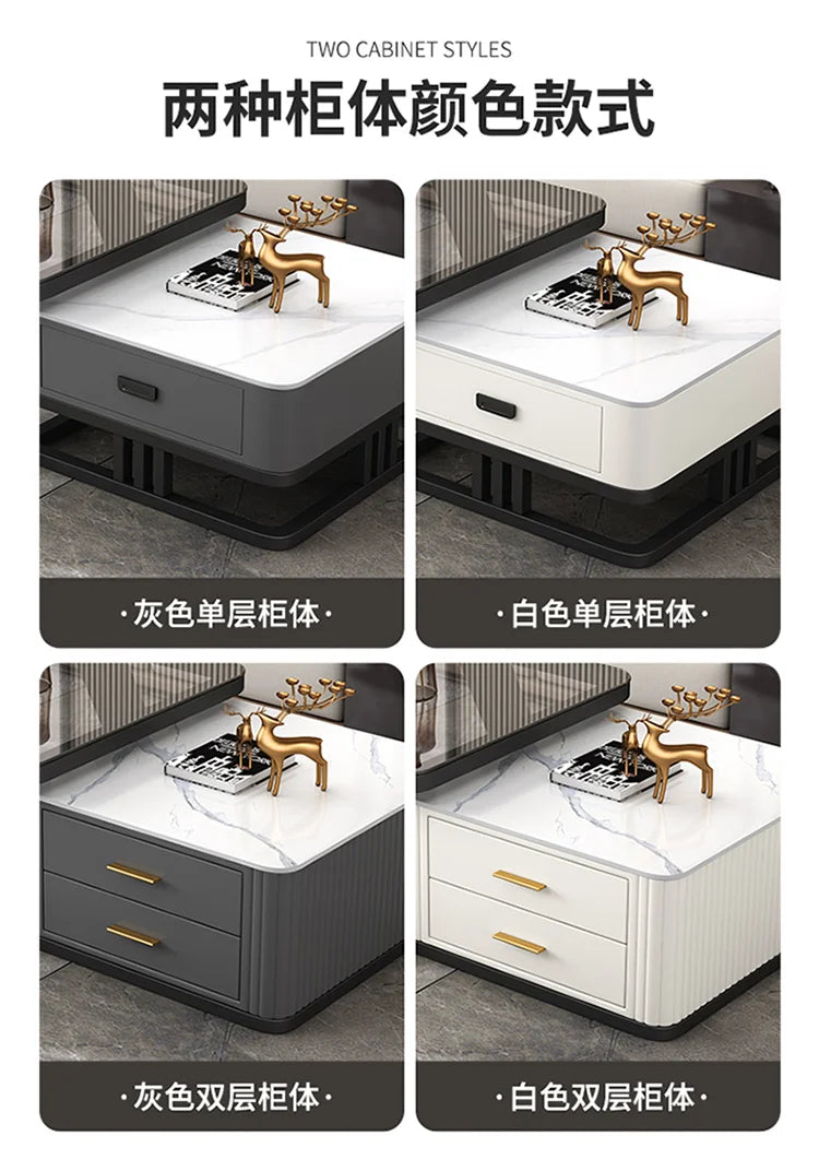 Nordic Aesthetic Coffee Table Living Room Light Luxury Designer Clear Unique Side Table Modern Simple Mesas Bajas Furniture