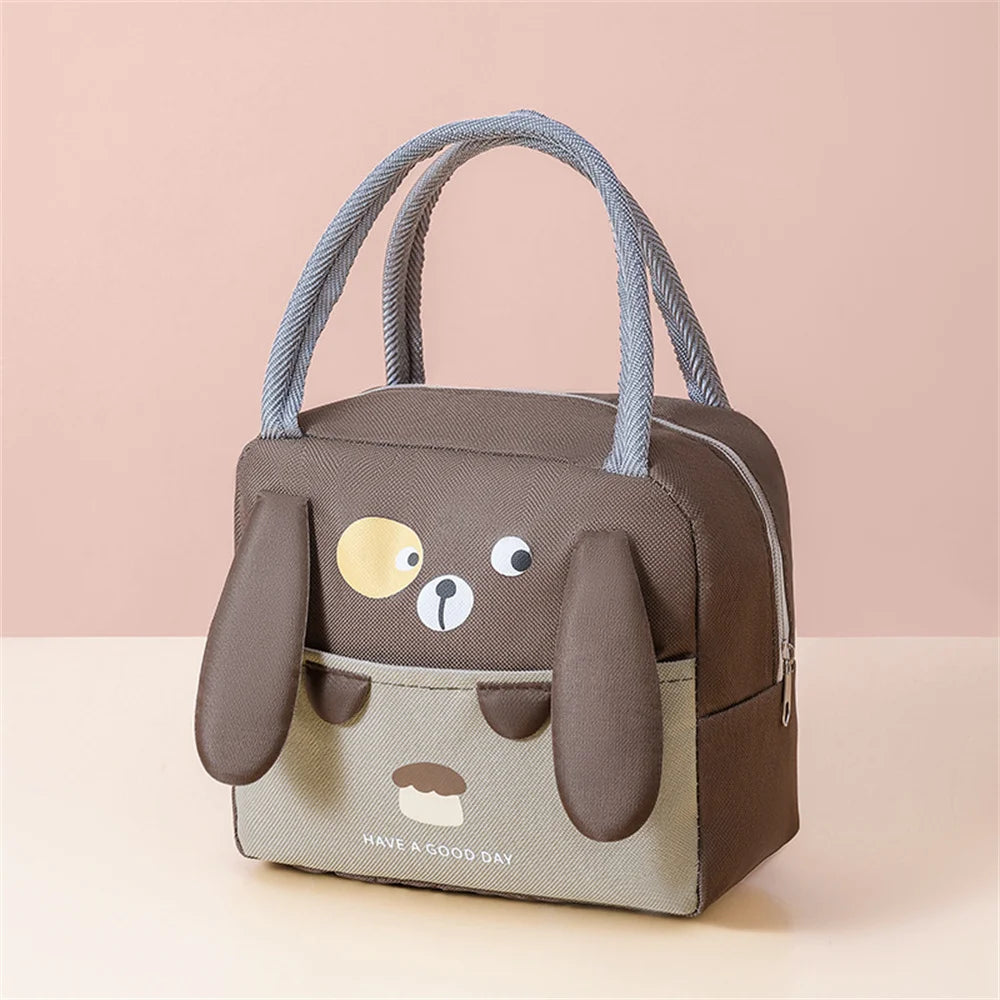 Cartoon Picnic Tote Lunch Bag Portable Insulated Thermal Heat Children'S Bento Bag Kid School Lunch Box Bags Cooler Ice Pack New