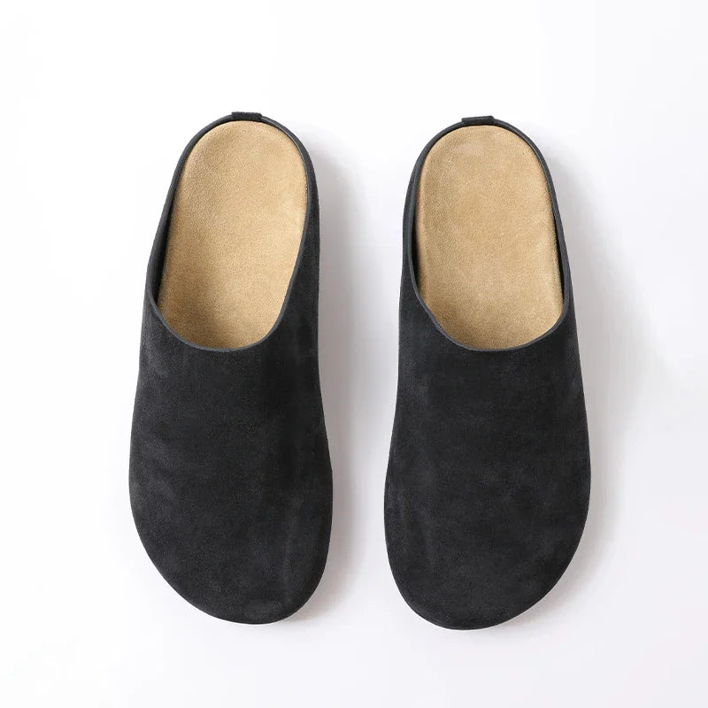 Flats Mules Shoes Women Suede Slingback Slippers Fashion Sandals New Outdoor Beach Dress Slides Casual Cozy Female Zapatillas