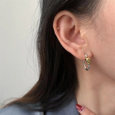 XIYANIKE Punk Hip Hop Skeleton Ear Buckle Hoop Earrings For Women Girl Fashion New In Jewellry Lady Gift Party pendientes mujer