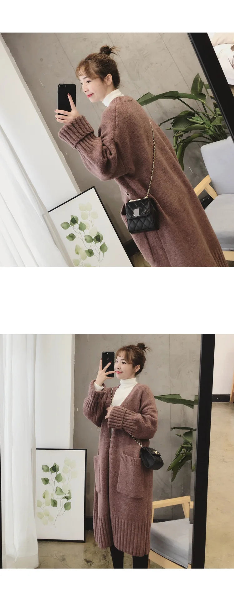 Autumn Winter Knitted Cardigan Women Sweater Jacket 2023 Elegant Vintage Loose Long Outerwear Maxi Y2k Sweater Coat Soft Jacket