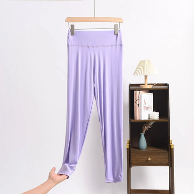 Plus Size Summer Modal Leggings High-Waisted Tummy control Shaping Capris Stretchy Wide-Band Ankle-Length Yoga Sports Pants