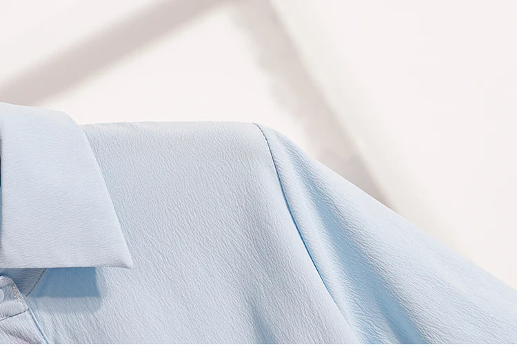 Plus Size Polo Shirt Women Summer 2025 New Korean Style Large Size Loose Chiffon Blouse Women Slim Waist Casual Tops Female