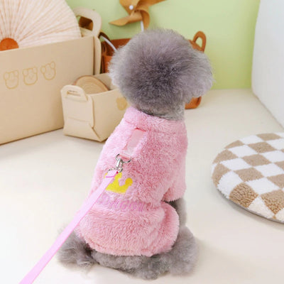 Winter Soft Dog Jumpsuit Warm Fleece Puppy Pajamas for Small Medium Dogs Clothes Pet Pyjamas Chihuahua Overalls Teddy Costumes