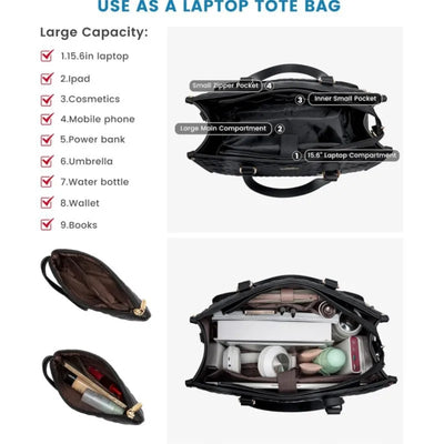 Convenient Commute 2025 New Lunch Bag Women's Insulated Lunch Box Women's Leak-proof Large Purse Diagonal Computer Storage
