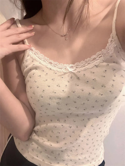 Y2k Short sleeve Sexy U Collar Floral Print Lace Slim T-shirt 2025 Summer Women Clothing Floral Slim Shirt Button T-shirt Top