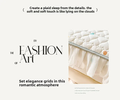 2025 New Single Bed Hat Korean Lace Bed Sheet Cover Chiffon Princess Wind Ins Cotton Four Seasons Bedspread Protective Cover