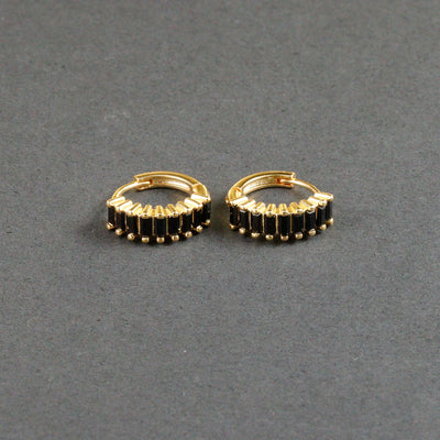 Fashion Multicolor Zircon Crystal Small Hoop Earrings Women Stainless Steel Flower Square Cartilage Earring Piercing Jewelry
