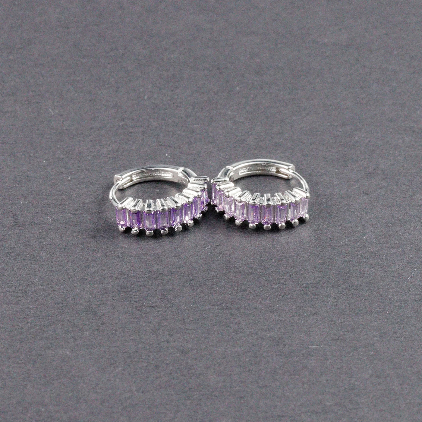 Fashion Multicolor Zircon Crystal Small Hoop Earrings Women Stainless Steel Flower Square Cartilage Earring Piercing Jewelry