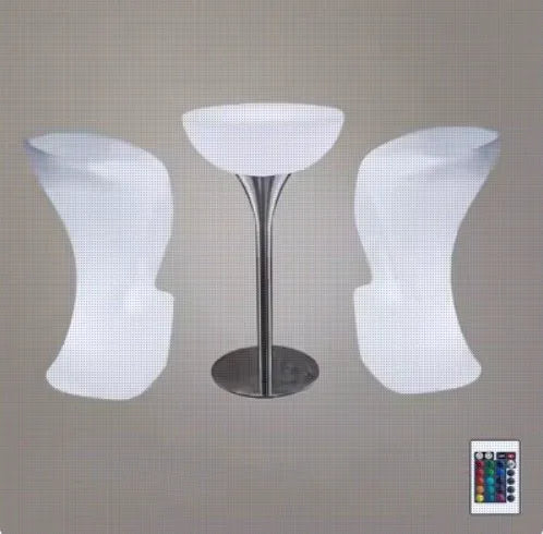 NewOut Door Use Led Illuminated Bar Cocktail Table Rechargeable Bar Plastic Table Lighted Up Coffee Table Ktv Disco Party Supply