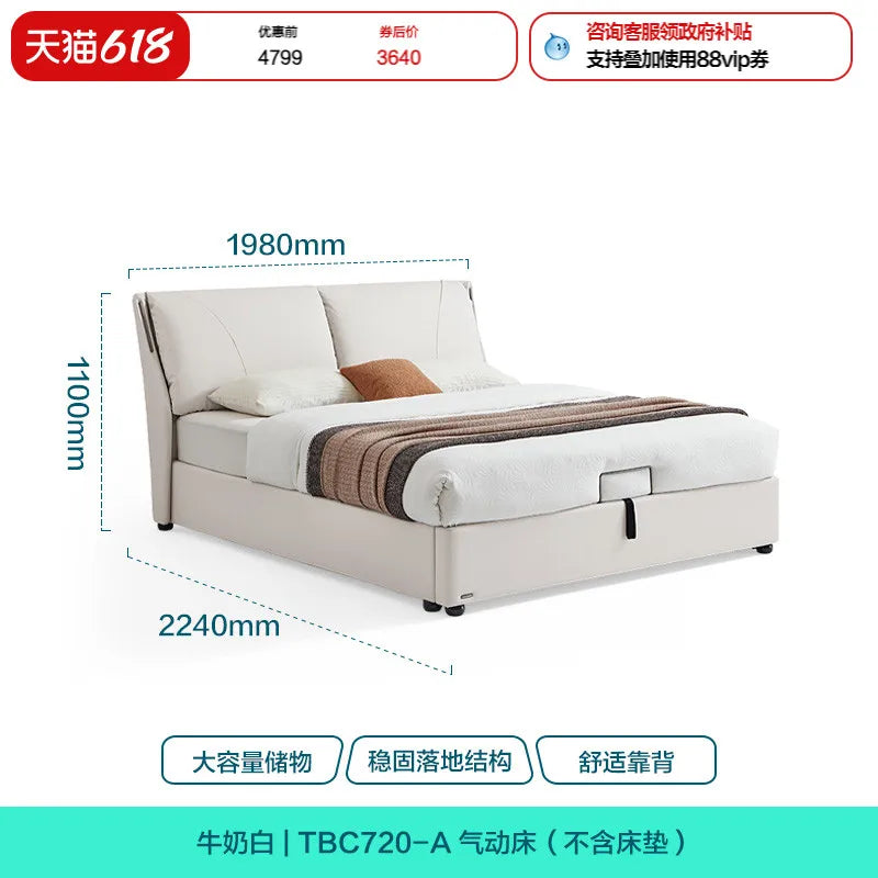 Queen Princess Bed Modern Simple Headboards Frame Sleeping Unique Salon Bed Designer Princess Trendy Beliche Home Furniture