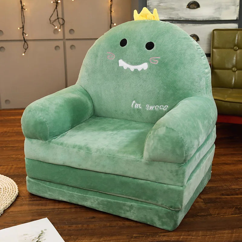 Children Sofa Cute Cartoon Lazy Folding Small Sofa Bed Girl Princess Baby Toddler Dual-purpose Small Child Seat