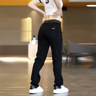 Autumn Men's Slim Jeans Black Skinny Classic Casual Denim Trousers Daily for Office Parties Cowboy Pants Male Pencil Pants