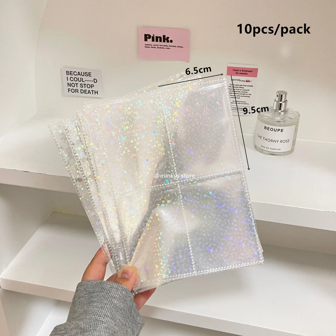 MINKYS 10PCS/Pack Butterfly Little Puppy Kpop Photocard A5 Binder Sleeves Idol Photo Card Holder Photocards Album Storage Bag
