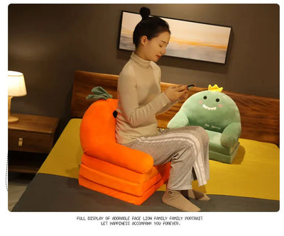 Children Sofa Cute Cartoon Lazy Folding Small Sofa Bed Girl Princess Baby Toddler Dual-purpose Small Child Seat