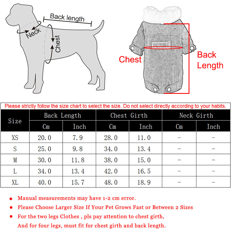 Dog Clothes Autumn Winter Puppy Pet Dog Coat Jacket For Small Medium Dogs Thicken Warm Chihuahua Yorkies Clothes Pets Clothing