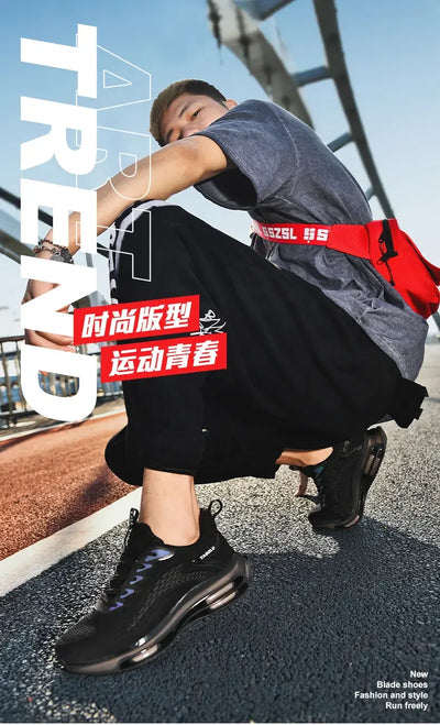 Sneakers Men New Fashionable Thick Soled Anti Slip Shock-absorbing Running Casual Sneakers Summer Mesh Shoes Zapatillas Hombre
