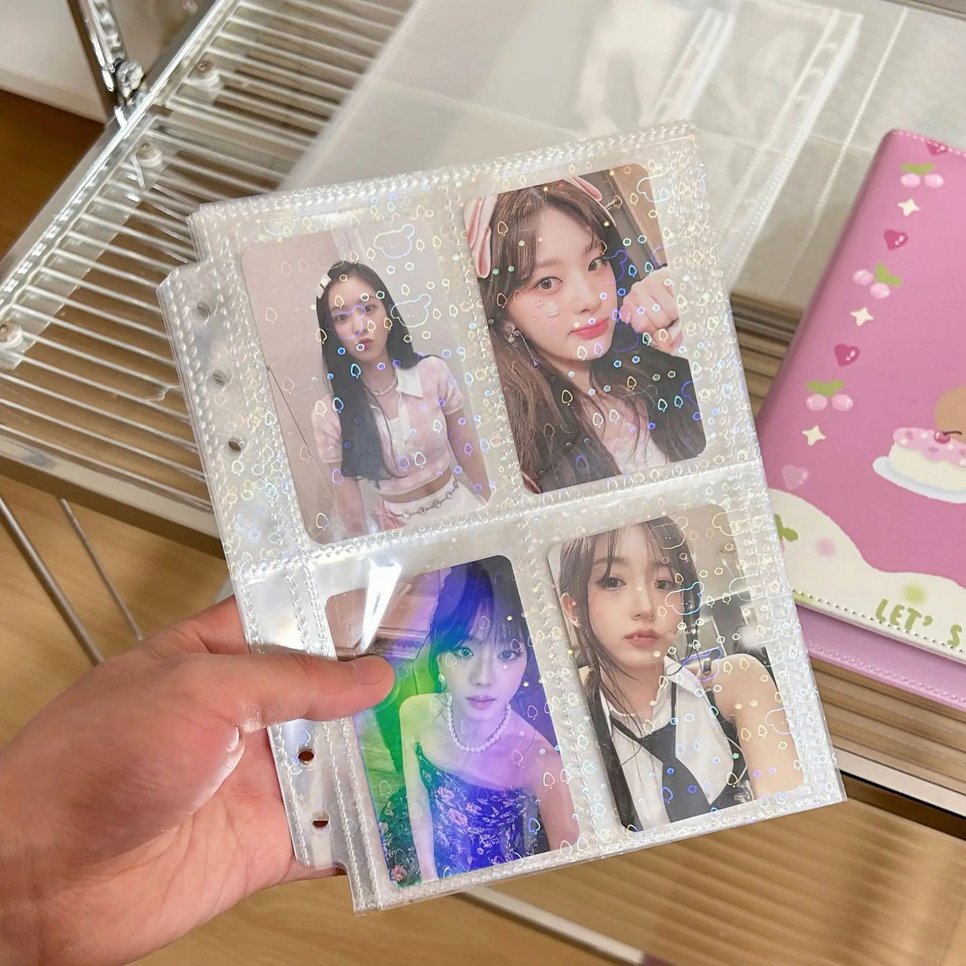 MINKYS 10PCS/Pack Butterfly Little Puppy Kpop Photocard A5 Binder Sleeves Idol Photo Card Holder Photocards Album Storage Bag