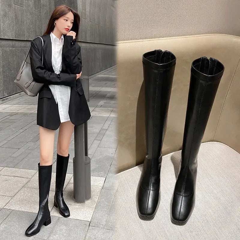 Warm Brown Long Boots