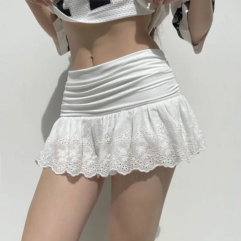 White Ruffles Skirt